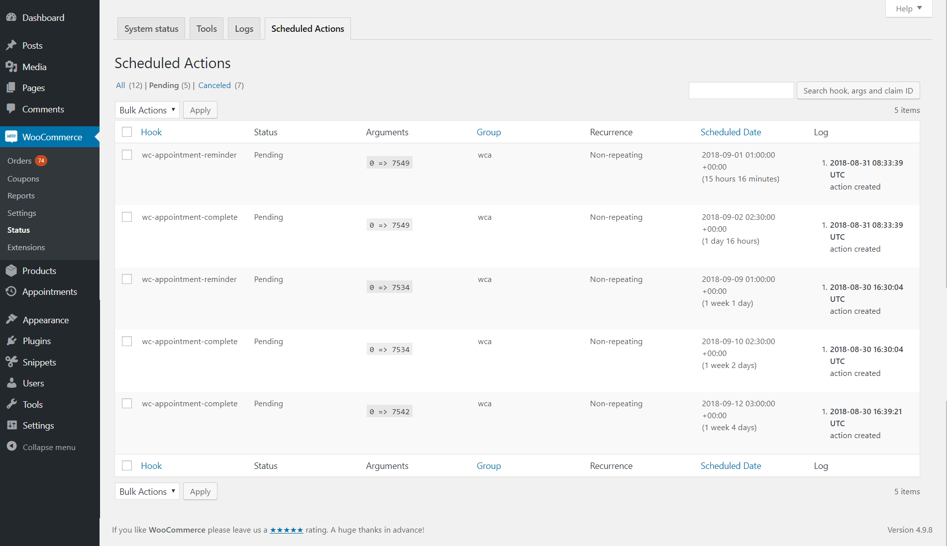 cron job scheduler